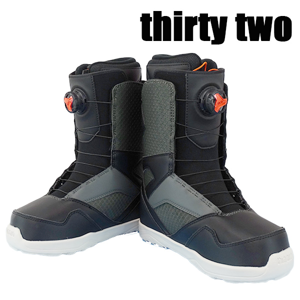 スノーボードブーツ サーティーツー THIRTYTWO/32 STW DOUBLE BOA BLACK/GREY 570 22-23シーズン SNOW  BOARDS BOOTS サーティートゥー スノボ [返品、交換及びキャンセル不可]