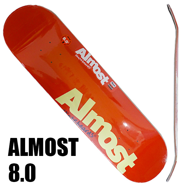 ALMOST/オルモスト スケートボード デッキ MOST HYB RED 8.0 DECK