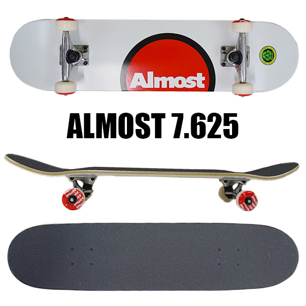 ALMOST/オルモスト コンプリートスケートボード/スケボー OFF SIDE FP COMPLETE 7.625 WHITE COMPLETE  SK8 [返品、交換及びキャンセル不可]