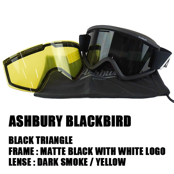 アシュべリー スノボ ゴーグル ASHBURY BLACKBIRD BLACK TRIANGLE DARK 
