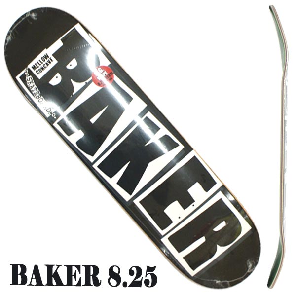 BAKER/ベイカー スケートボード デッキ BRAND LOGO BLACK/WHITE 8.25 