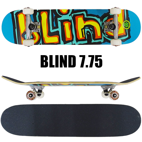 ブラインド コンプリートスケートボード/スケボー BLIND MATTE OG LOGO 7.75 BRIGHT RED/TEAL 送料無料  SKATEBOARDS スケボー 完成品 SK8 [返品、交換及びキャンセル不可]