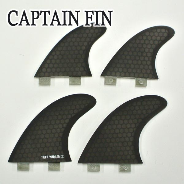 CAPTAIN FIN/キャプテンフィン TW TYLER WARREN/タイラーウォーレン QUAD BLACK TT  FCS/FCS2/エフシーエス 4-FIN クワッドフィン4本セット サーフボード用フィン 送料無料[返品、交換及びキャンセル不可]