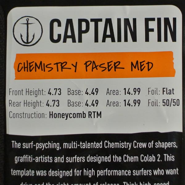 CAPTAIN FIN/キャプテンフィン CHEMISTRY PASER MEDIUM ST TRI FIN