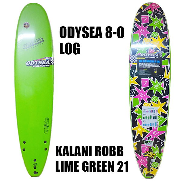 CATCH SURF/キャッチサーフ ODYSEA 8.0 LOG KALANI ROBB PRO TRI FIN LIME GREEN 21 ログ  カラニロブプロモデル トライフィン サーフボード/SOFT BOARDS/ソフトボード/スポンジボード [返品、交換及びキャンセル不可]