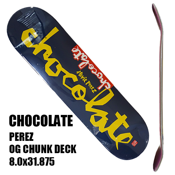 CHOCOLATE/チョコレート スケートボード デッキ OG CHUNK PEREZ 8.0 DECK スケボーSK8  CB4242[返品、交換及びキャンセル不可]