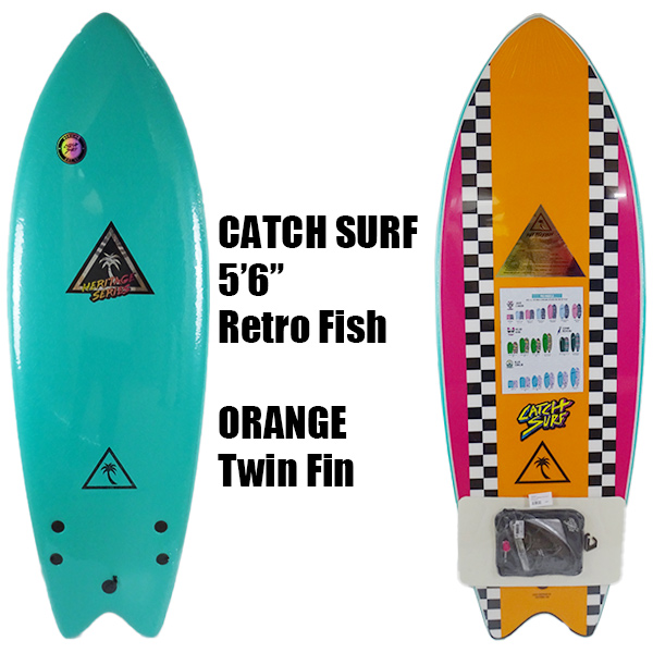 CATCH SURF/キャッチサーフ 2022 HERITAGE SERIES RETRO FISH　5.6 TWIN FIN ORANGE20  レトロフィッシュツインフィンサーフボード/SOFT BOARDS/ソフトボード/スポンジボード[返品、交換及びキャンセル不可]