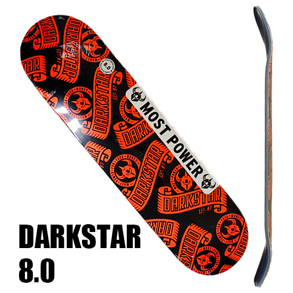 DARK STAR/ダークスター スケートボード デッキ ARC RHM NEON RED 8.0