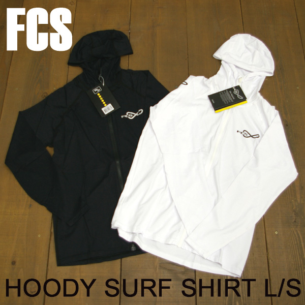 セール 3980円 Fcs エフシーエス ラッシュガード パーカ Hooded Surf Shirt L S Rash Guard 50 Uv 水着 男性用メンズ サーフィンワールド Surfing World