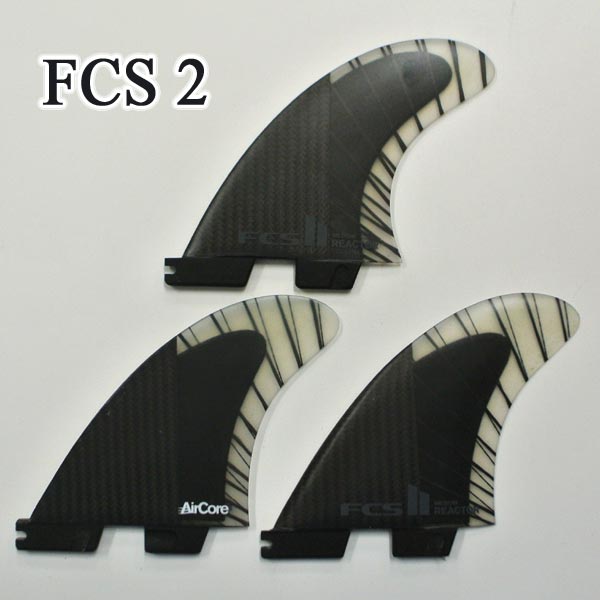 FCS2 FIN/エフシーエス2 REACTOR/リアクター PC CARBON/PCカーボン BLACK/CHARCOAL MEDIUM  トライフィン3本セット サーフボード用フィン 送料無料[返品、交換及びキャンセル不可]