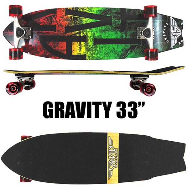 GRAVITY/グラビティー 33 DOVE TAIL ”RASTA” SKATEBOARD CRUISER