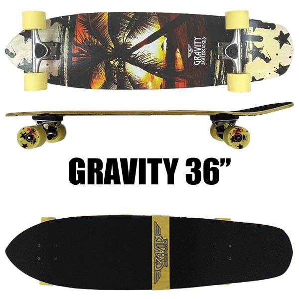【GRAVITY】POOL 35inch・スラスター3・ロングスケートボード