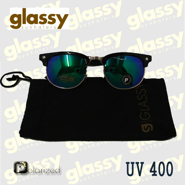 GLASSY SUNHATERS/グラッシーサンヘイターズ サングラス MORRISON POLARIZED BLACK/GREEN MIRROR  サングラス EYEWEAR/アイウェア 偏光レンズ
