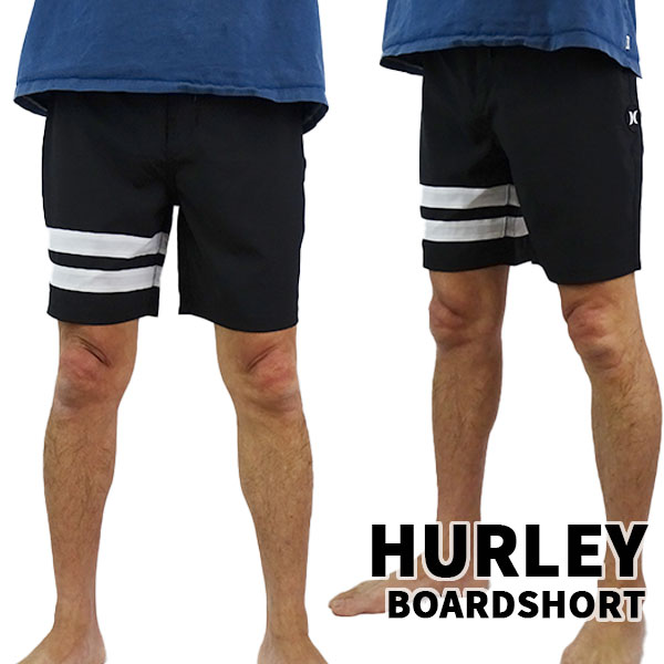 HURLEY サーフパンツ 海パン BLOCK PARTY 18 BLACK BOARDSHORTS ハーレー 男性用 サーフパンツ ボードショーツ  サーフトランクス 海水パンツ メンズ 水着 メール便対応 [返品、キャンセル不可]