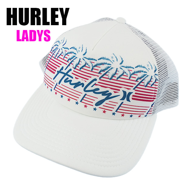 HURLEY/ハーレー COASTAL TRUCKER 100 WHITECAP/キャップ HAT/ハット 帽子 日よけ メッシュキャップ トラッカー  TRUCKER HAT レディース WOMENS [返品、交換及びキャンセル不可]