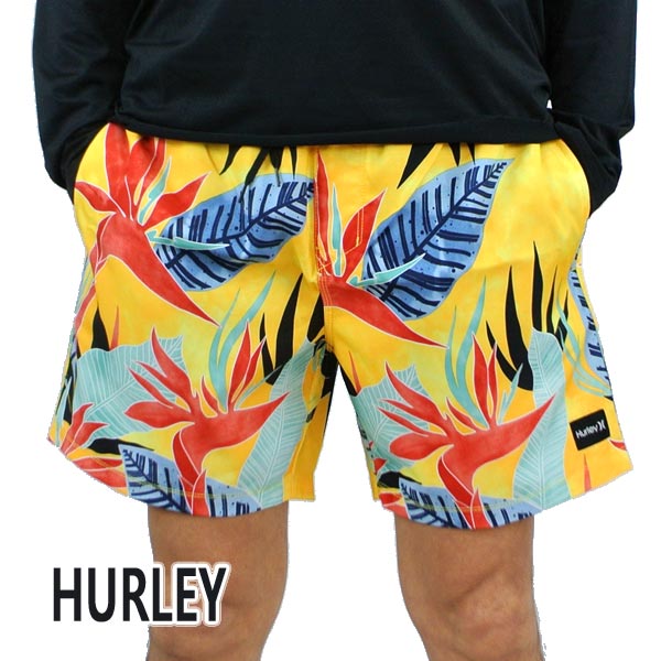 Hurley ハーレー Bird Rock Volley 17 Citron Pulse Boardshorts 男性用 サーフパンツ ボードショーツ サーフトランクス 海水パンツ 海パン メンズ 水着 返品 キャンセル不可 サーフィンワールド Surfing World