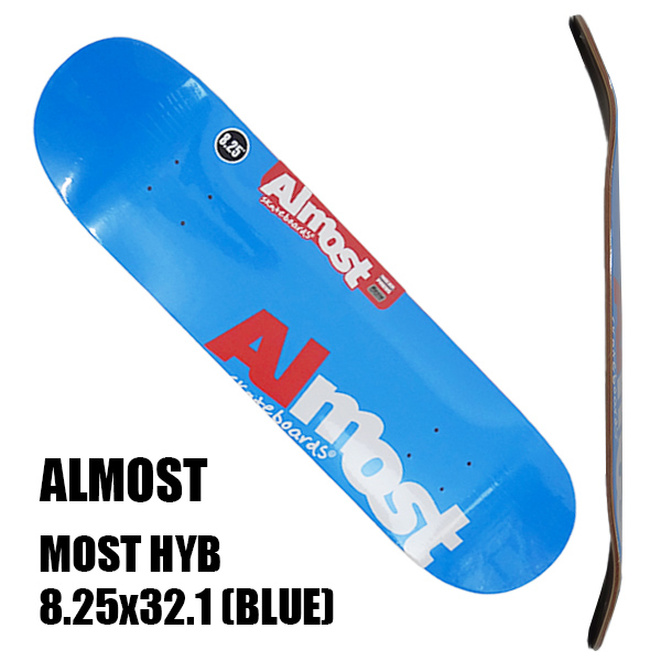 ALMOST/オルモスト スケートボード デッキ MOST HYB BLUE 8.25 DECK