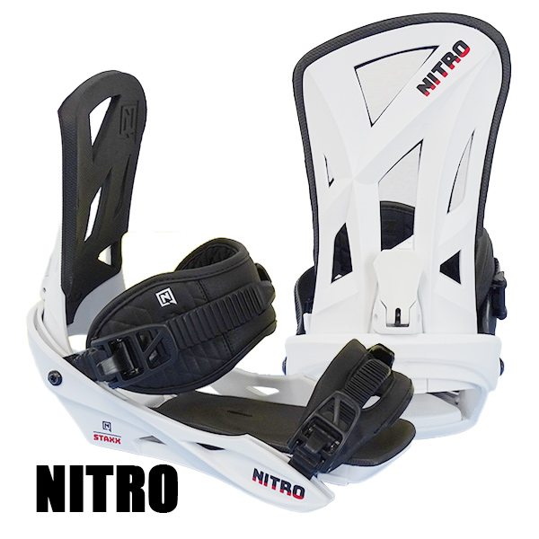 ナイトロ スノーボード ビンディング NITRO STAXX BINDING WHITE スタックス バインディング 22-23モデル スノボ  雪山[返品、交換及びキャンセル不可]