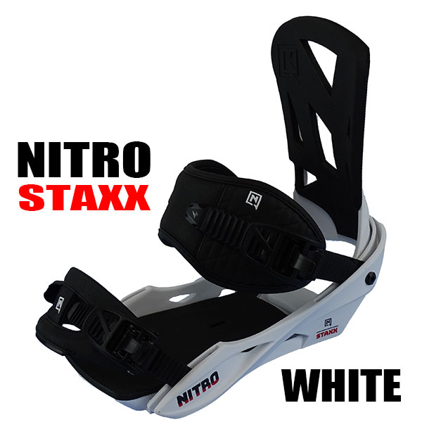 ナイトロ スノーボード ビンディング NITRO STAXX BINDING WHITE スタックス バインディング 22-23モデル スノボ  雪山[返品、交換及びキャンセル不可]