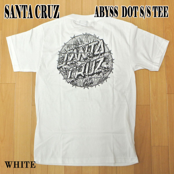 Santa Cruz サンタクルズ Abyss Dot S S Tee White メンズ Tシャツ 男性用 T Shirts 半袖 Mens サンタクルーズ サーフィンワールド Surfing World