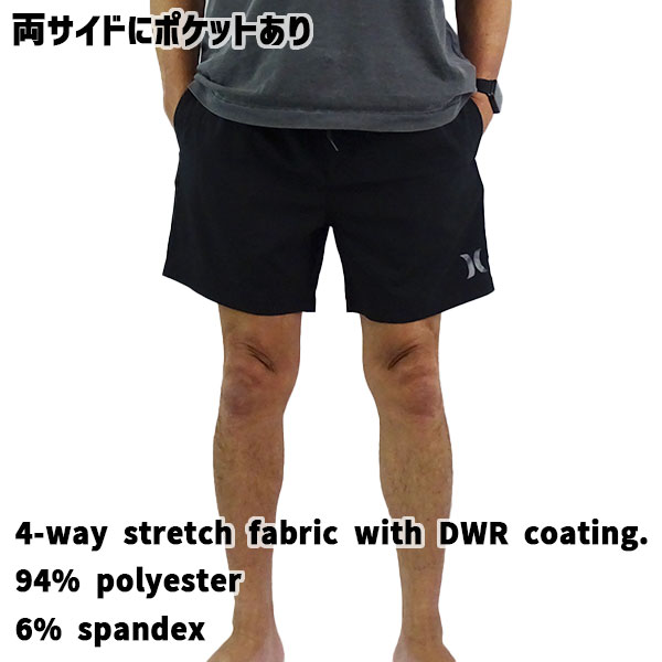 HURLEY サーフパンツ 海パン ONE AND ONLY SOLID VOLLEY 17 BLACK