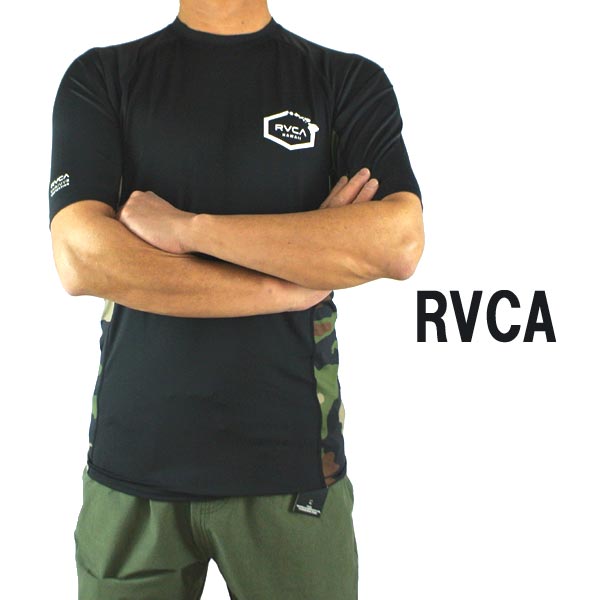 RVCA/ルーカ メンズ半袖ラッシュガード ISLAND HEX S/S RASHGUARD