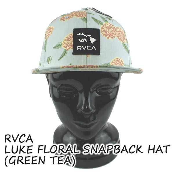 RVCA/ルーカ RVCA LUKE FLORAL SNAPBACK HAT GREEN TEA CAP/キャップ ...