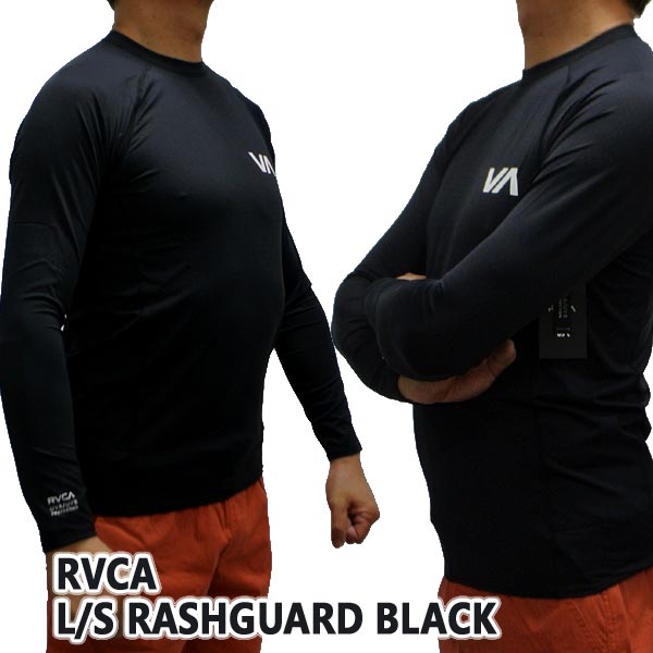 Rvca ルーカ メンズ長袖ラッシュガード L S Rashguard Black Uva Uvb 男性用水着 Uvカット 返品 交換及びキャンセル不可 サーフィンワールド Surfing World