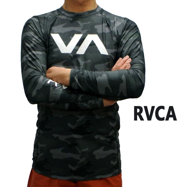 Rvca ルーカ メンズ長袖ラッシュガード Sport Rashguard L S Camo 男性