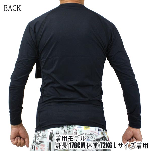 RVCA/ルーカ メンズ長袖ラッシュガード L/S RASHGUARD BLACK UVA/UVB 男性用水着 UVカット wr00108[返品、 交換及びキャンセル不可] サーフィンワールド/SURFING WORLD