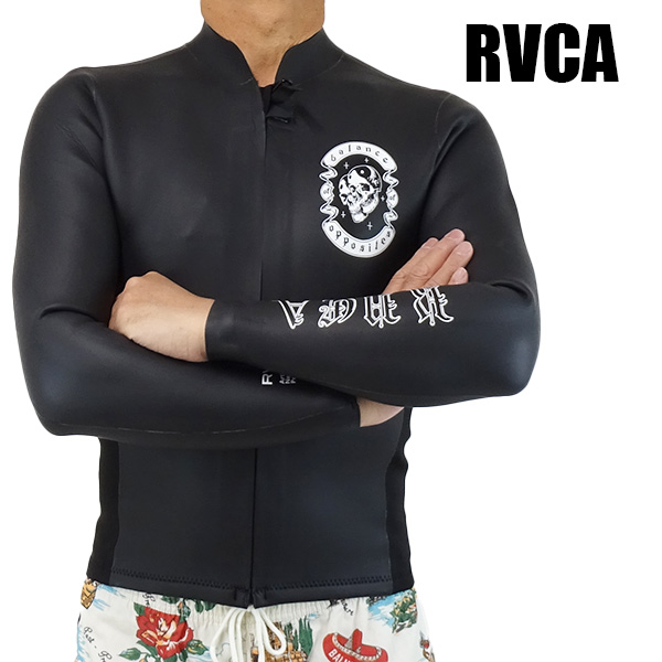 RVCA/ルーカ ルカ BENJI ANP FRONT ZIP JACKET 2mm L/S Jacket BLACK 