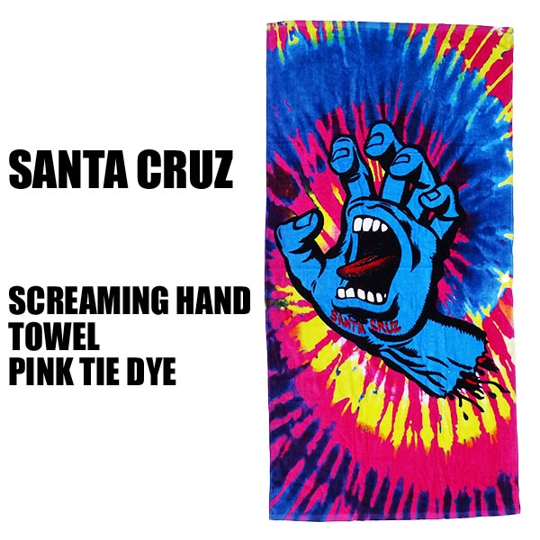 SANTA CRUZ/サンタクルズ SCREAMING HAND TOWEL PINK TIE DYE バス