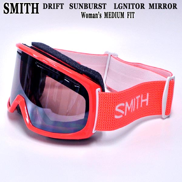 Smith スミス レディース用 Snow Goggle Drift Sunburst Snowboards Goggle スノーボード スキー ゴーグル スノボ 女性用 18 19 サーフィンワールド Surfing World