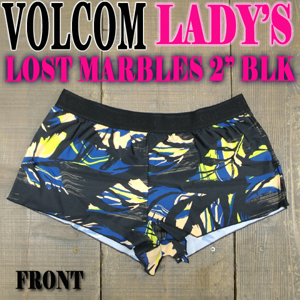 Volcom ボルコム 新作レディース サーフパンツ Lost Marbles 2 Blk ボードショーツ サーフトランクス 水着 サーフィン用 Womens 女性用 サーフィンワールド Surfing World