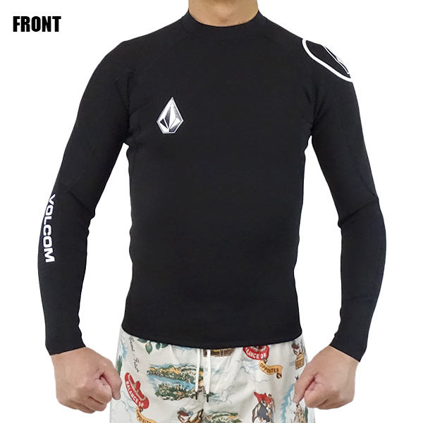 VOLCOM/ボルコム ヴォルコム 2mm JACKET L/S BLACK 長袖タッパ ジャージ素材 WET SUITS/ウェットスーツ タッパー  送料無料 男性用 メンズ [サイズのある場合のみ交換可能 返品キャンセル一切不可] A9612201