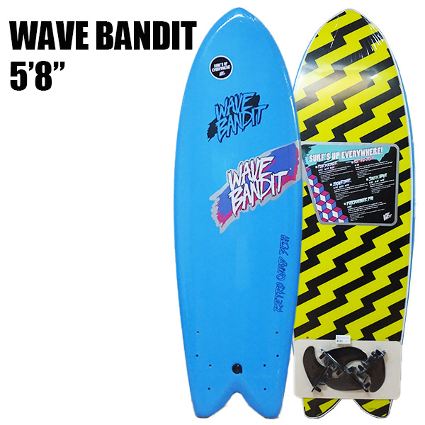 WAVE BANDIT/ウェイブバンディット RETRO FISH 5.8 QUAD BLUE/BOLT 