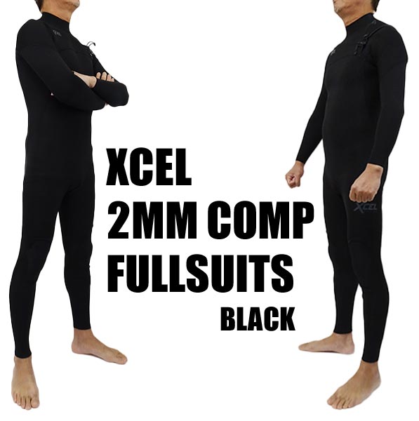 XCEL/エクセル 2mm MENS COMP FULLSUIT WET SUITS/ウェットスーツ BLK フルスーツ 送料無料  [サイズのある場合のみ交換可能 返品キャンセル一切不可] 男性用 MN20ZXCO