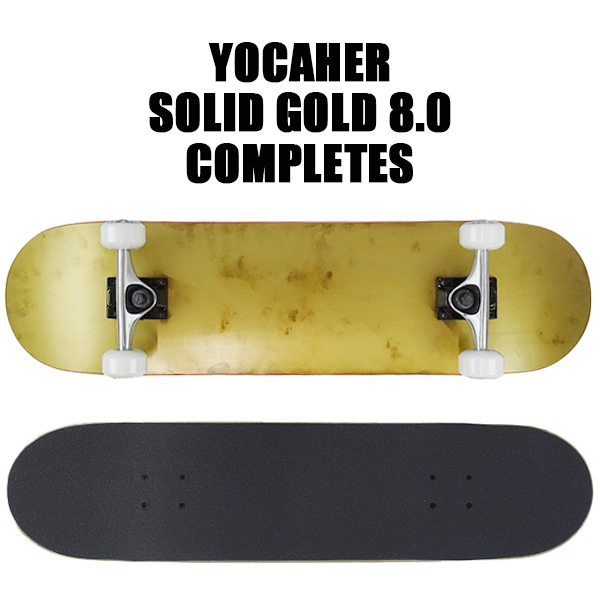 YOCAHER BLANK DECK デッキ SOLID ブランク スケボー SILVER DECK